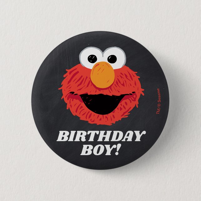 Sesame Street | Elmo Birthday Chalkboard Boy Knapp (Framsida)