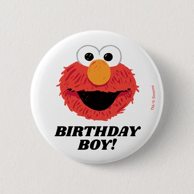 Sesame Street | Elmo Birthday Chalkboard Boy Knapp (Framsida)