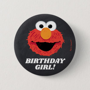 Sesame Street Elmo Birthday Chalkboard Girl Knapp