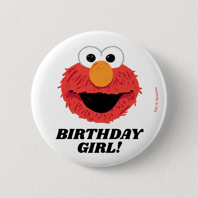 Sesame Street | Elmo Birthday Chalkboard Girl Knapp (Framsida)
