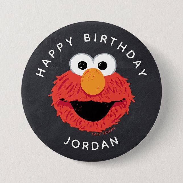 Sesame Street | Elmo Birthday Chalkboard Knapp (Framsida)