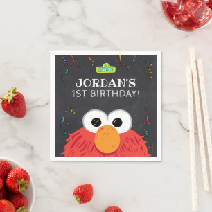 Sesame Street Elmo Birthday Chalkboard Pappersservett