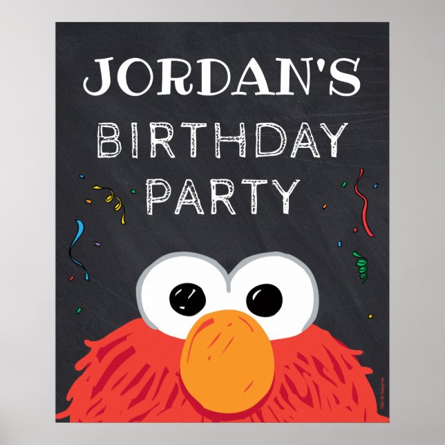 Sesame Street | Elmo Birthday Chalkboard Poster (Framsidan)