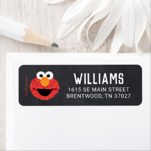 Sesame Street   Elmo Birthday Chalkboard Returadress Etikett