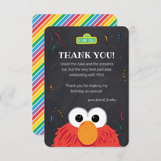 Sesame Street | Elmo Birthday Chalkboard Tack (Fram/baksida)