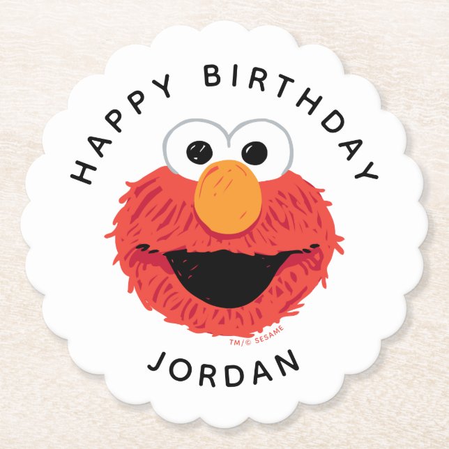 Sesame Street | Elmo Birthday Chalkboard Underlägg Papper (Framsida)