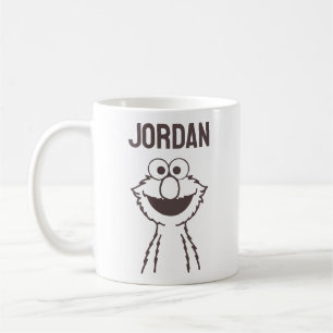 Sesame Street Elmo Bright Lägg till ditt namn Kaffemugg