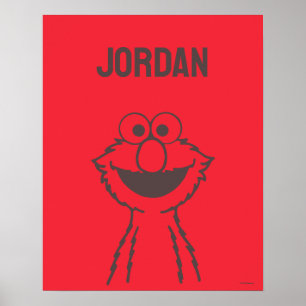 Sesame Street Elmo Bright Lägg till ditt namn Poster