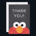 Sesame Street Elmo Chalkboard Birthday Tack<br><div class="desc">Kolla in det här Sesame Street-födelsedagskalenliga kortet med Elmo. Anpassa genom att lägga till anpassningsbarnas text och foto!</div>