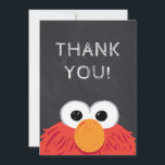 Sesame Street Elmo Chalkboard Birthday Tack<br><div class="desc">Kolla in det här Sesame Street-födelsedagskalenliga kortet med Elmo. Anpassa genom att lägga till anpassningsbarnas text och foto!</div>