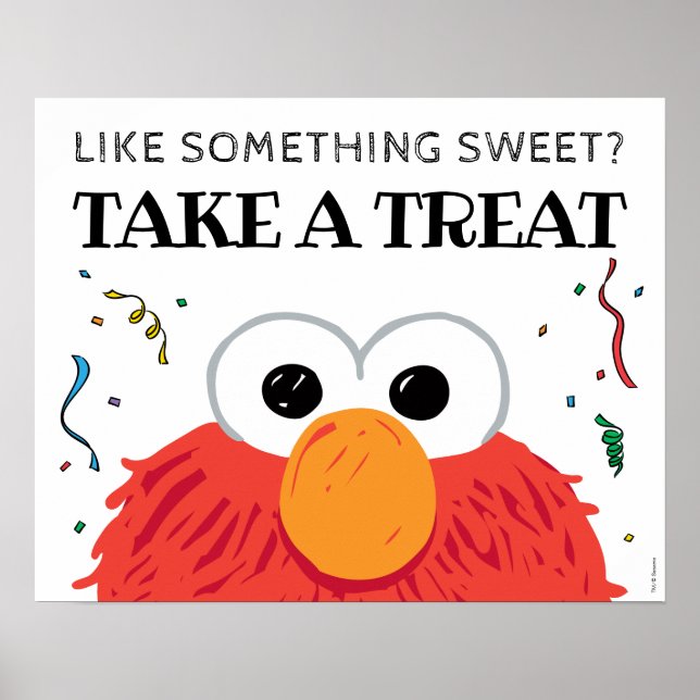 Sesame Street - Elmo Chalkboard, ta ett fördrag Poster (Framsidan)