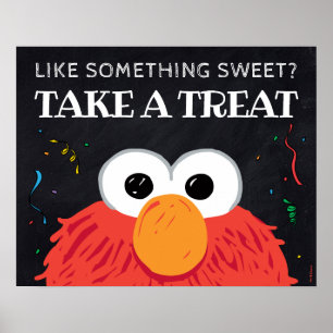 Sesame Street - Elmo Chalkboard, ta ett fördrag Poster