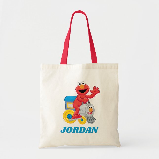 Sesame Street Elmo Chugga Chugga Two Två Födelseda Tygkasse (Framsidan)