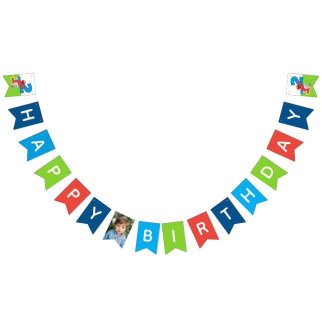 Sesame Street Elmo Chugga Chugga Two Two Birthday Vimplar (Alla)