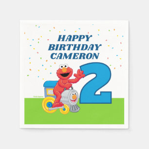 Sesame Street Elmo Chugga Chugga Two Two Födelseda Pappersservett