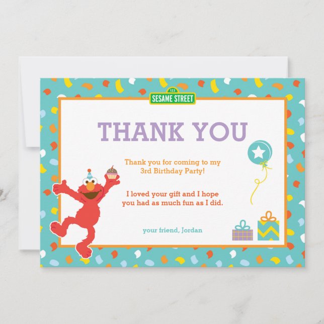 Sesame Street | Elmo - Confetti Birthday Tack (Framsida)