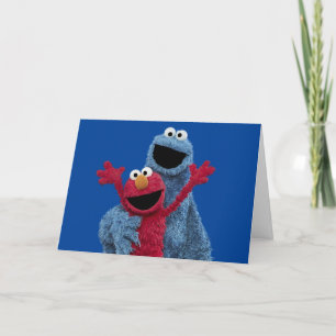 Sesame Street Elmo & Cookie Monster Helgkort