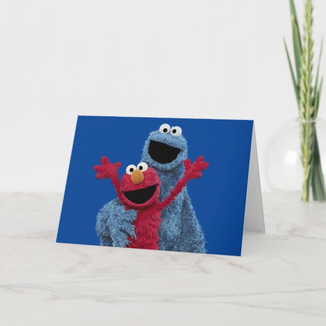 Sesame Street | Elmo & Cookie Monster Helgkort (Framsida)