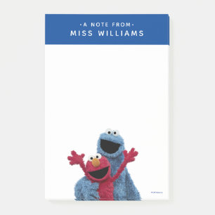 Sesame Street Elmo & Cookie Monster Post-it Block