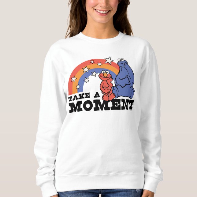 Sesame Street | Elmo & Cookie Ta ett ögonblick T Shirt (Framsida)