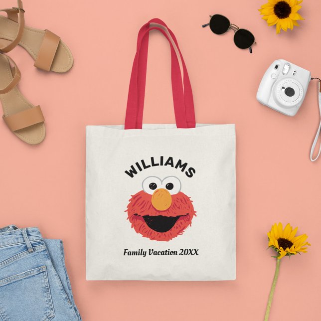 Sesame Street | Elmo Family Vacation Tygkasse (Tote bag on table)