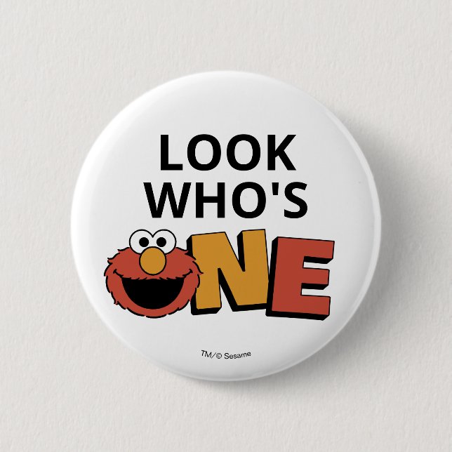 Sesame Street | Elmo - First Birthday Button Knapp (Framsida)