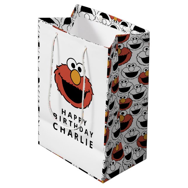 Sesame Street | Elmo - First Birthday Medium Gift  (Framsidan Vinklad)
