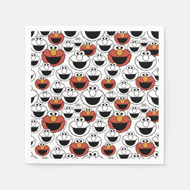 Sesame Street | Elmo - First Birthday Napkins Pappersservett (Framsidan)