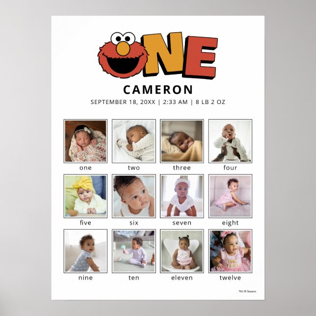 Sesame Street | Elmo First Birthday Poster (Framsidan)