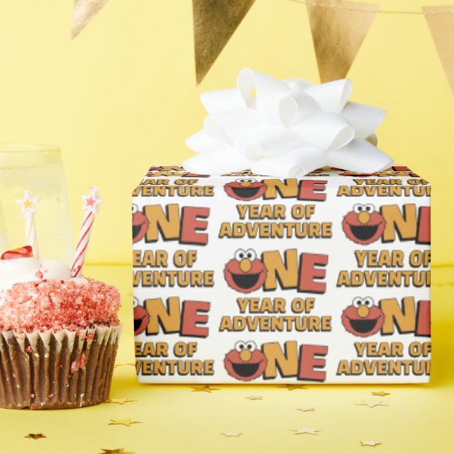 Sesame Street | Elmo - First Birthday Wrapping Pap Presentpapper (Födelsedagsfest)