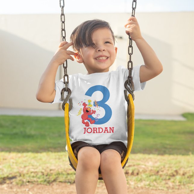 Sesame Street | Elmo - Födelsedag med regnbåge T Shirt (Skapare uppladdad)