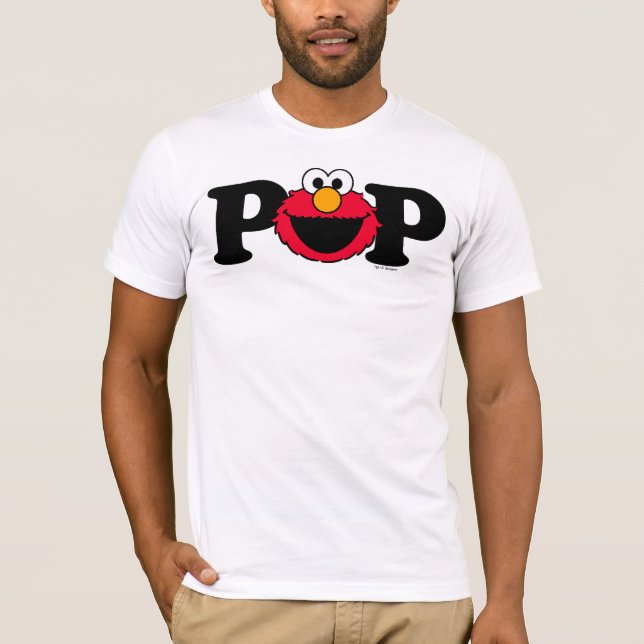 Sesame Street Elmo - Födelsedags Pop T-Shirt (Framsida)