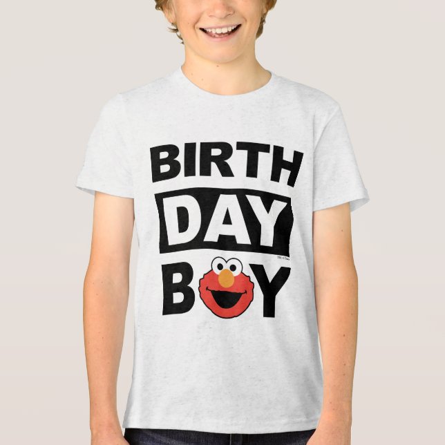 Sesame Street | Elmo - Födelsedagsgrabb T Shirt (Framsida)