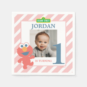 Sesame Street Elmo - Första födelsedag Pappersse Pappersservett