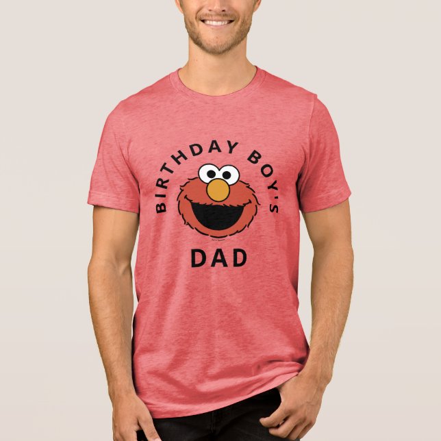 Sesame Street | Elmo - Första födelsedags Tri-Blen T Shirt (Framsida)