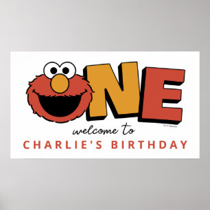 Sesame Street Elmo - Första födelsedagsaffisch Poster