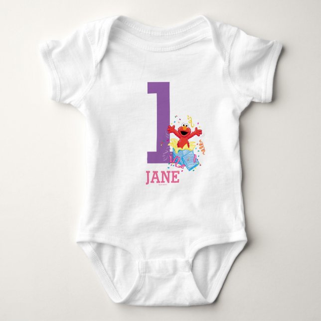 Sesame Street | Elmo Girl's 1st Birthday Tee (Framsida)