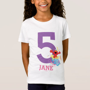 Sesame Street Elmo Girl's 5th Birthday Tee Shirt
