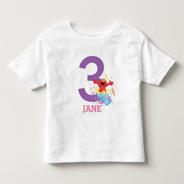 Sesame Street | Elmo Girl's Birthday T-shirt (Framsida)
