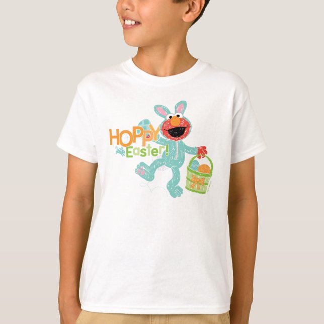 Sesame Street - Elmo | Hoppy Påsk T Shirt (Framsida)