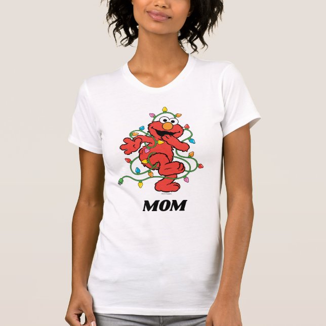 Sesame Street | Elmo jul Ljus T Shirt (Framsida)
