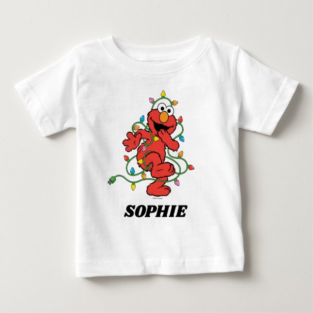Sesame Street | Elmo jul Ljus T Shirt (Framsida)