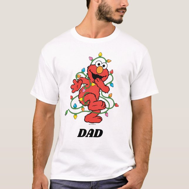 Sesame Street | Elmo julbelysning T Shirt (Framsida)