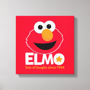 Sesame Street Elmo Laughs sedan 1984 Canvastryck