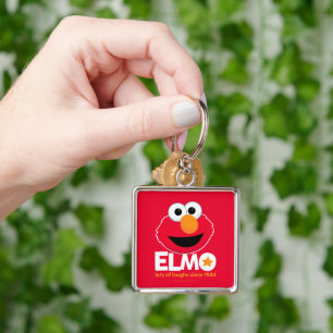 Sesame Street   Elmo Laughs sedan 1984 Fyrkantig Silverfärgad Nyckelring