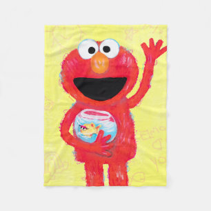 Sesame Street Elmo med Goldfish Fleecefilt