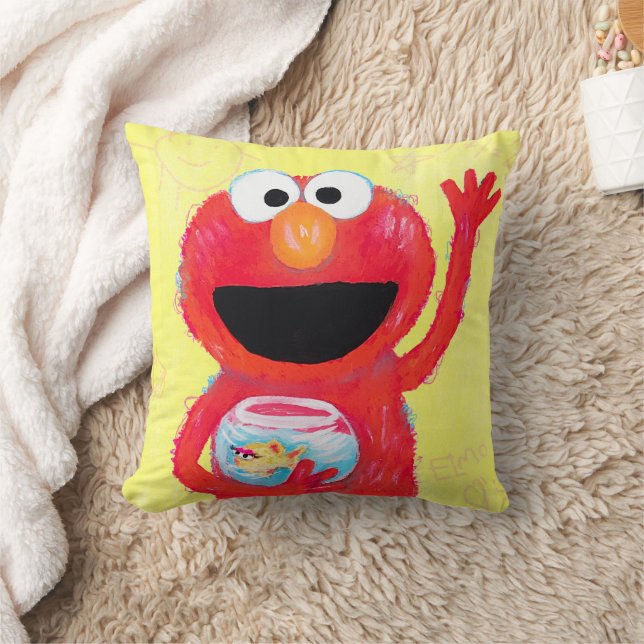 Sesame Street | Elmo med Goldfish Kudde (Filt)