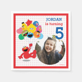 Sesame Street | Elmo och Pals - Födelsedagsballong Pappersservett