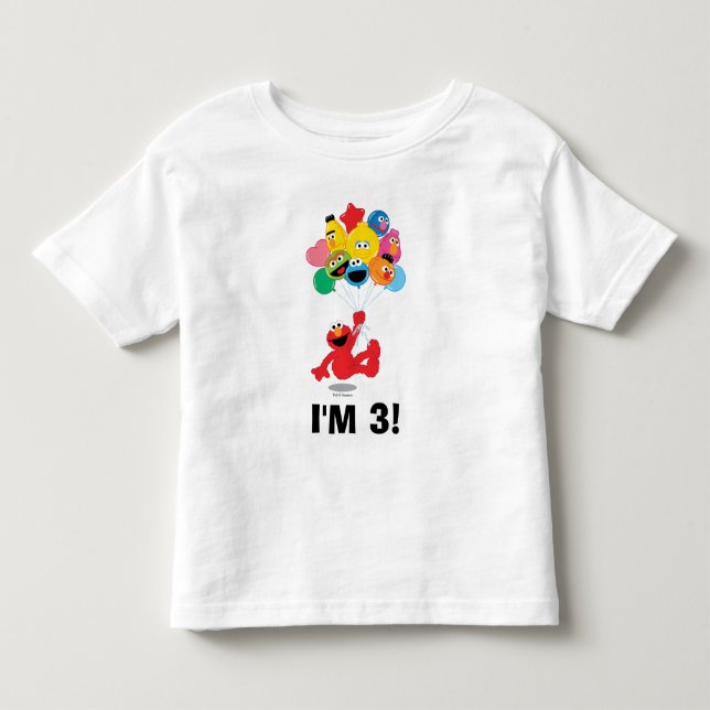 Sesame Street | Elmo & Pals - 3:e födelsedagen T-shirt (Framsida)