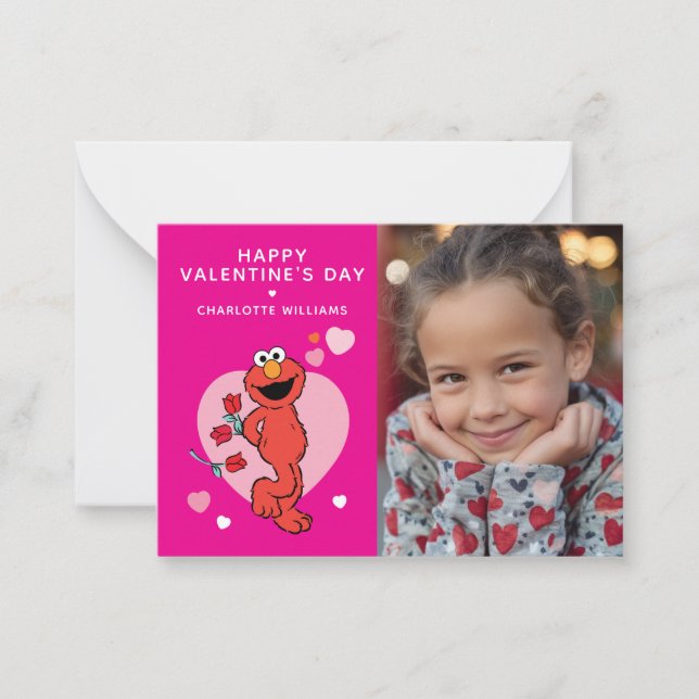 Sesame Street | Elmo Photo Valentine Anteckningskort (Framsida)